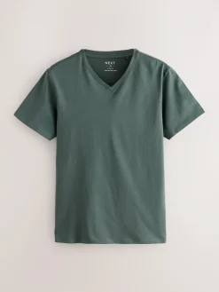 Next Slim Fit 100% Cotton V-Neck Layering T-Shirts 5 Pack^ Tops & T-Shirts