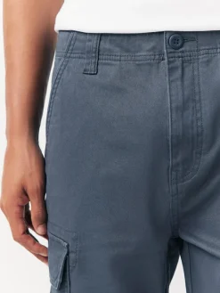 Clearance Next Blue Slim Fit Cotton Stretch Cargo Trousers