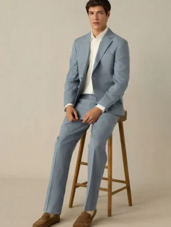 Next Slim Fit Cotton TENCEL™ Suit Jacket^ Blue Suits