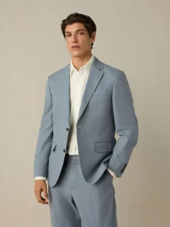 Next Slim Fit Cotton TENCEL™ Suit Jacket^ Blue Suits