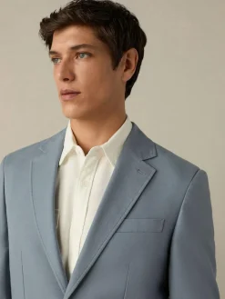 Next Slim Fit Cotton TENCEL™ Suit Jacket^ Blue Suits