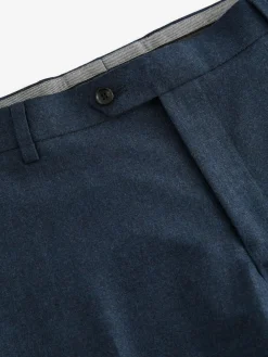 Discount Next Slim Fit Signature Zignone Italian Wool Cashmere Blend Flannel Suit Trousers Blue