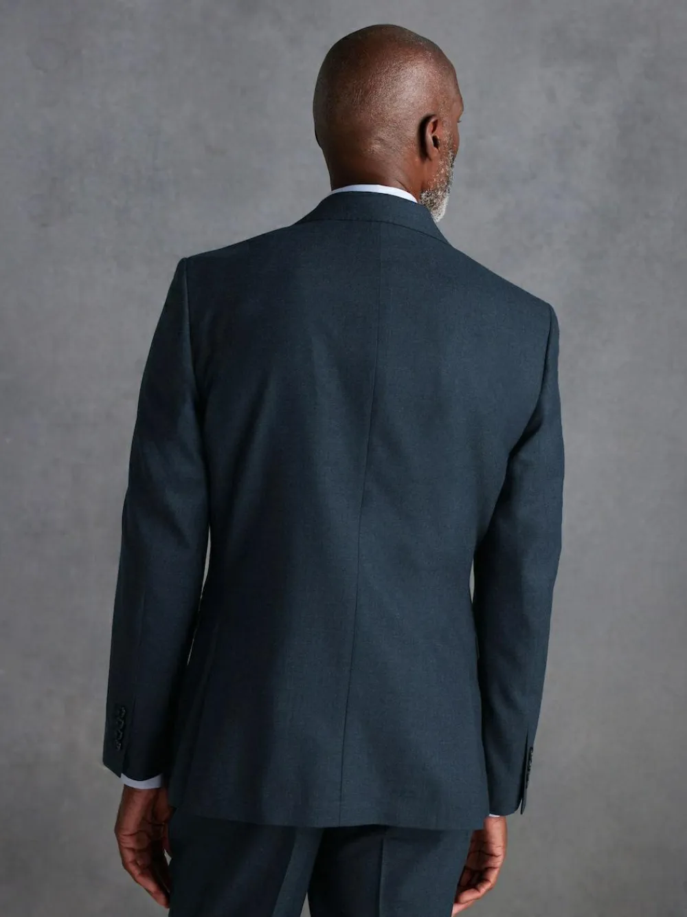 Hot Next Slim Fit Signature Zignone Italian Wool Cashmere Blend Flannel Suit Jacket Blue