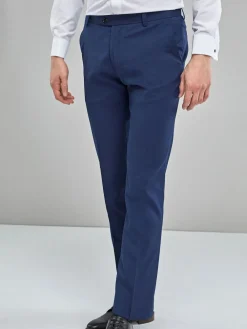 Best Next Blue Slim Fit Stretch Smart Trousers