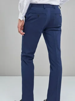 Best Next Blue Slim Fit Stretch Smart Trousers