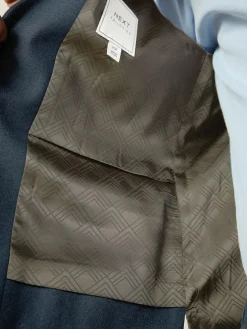 Sale Next Blue Slim Fit Textured Flannel Suit Waistcoat