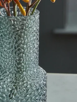 Best Next Blue Small Medium Textured Glass Vase