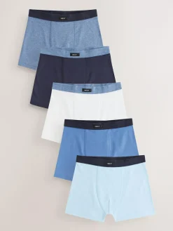 Online Next Soft Waistband Trunks 5 Pack (1.5-16yrs) Blue