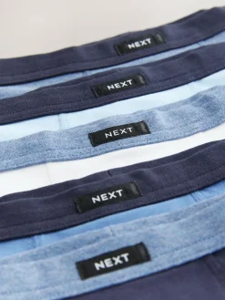 Online Next Soft Waistband Trunks 5 Pack (1.5-16yrs) Blue