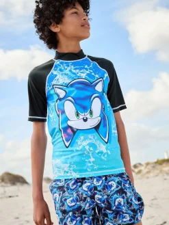 Next Blue Sonic Rash Vest (3-16yrs)^BOY Swimwear
