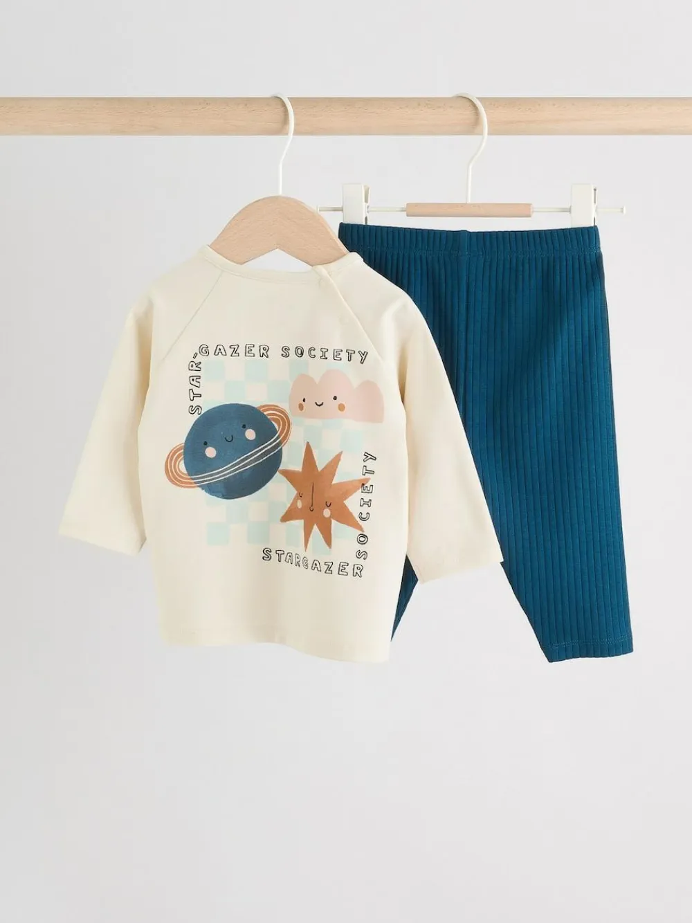 Best Next Blue Space Baby Top and Leggings Set 2 Piece (0mths-3yrs)