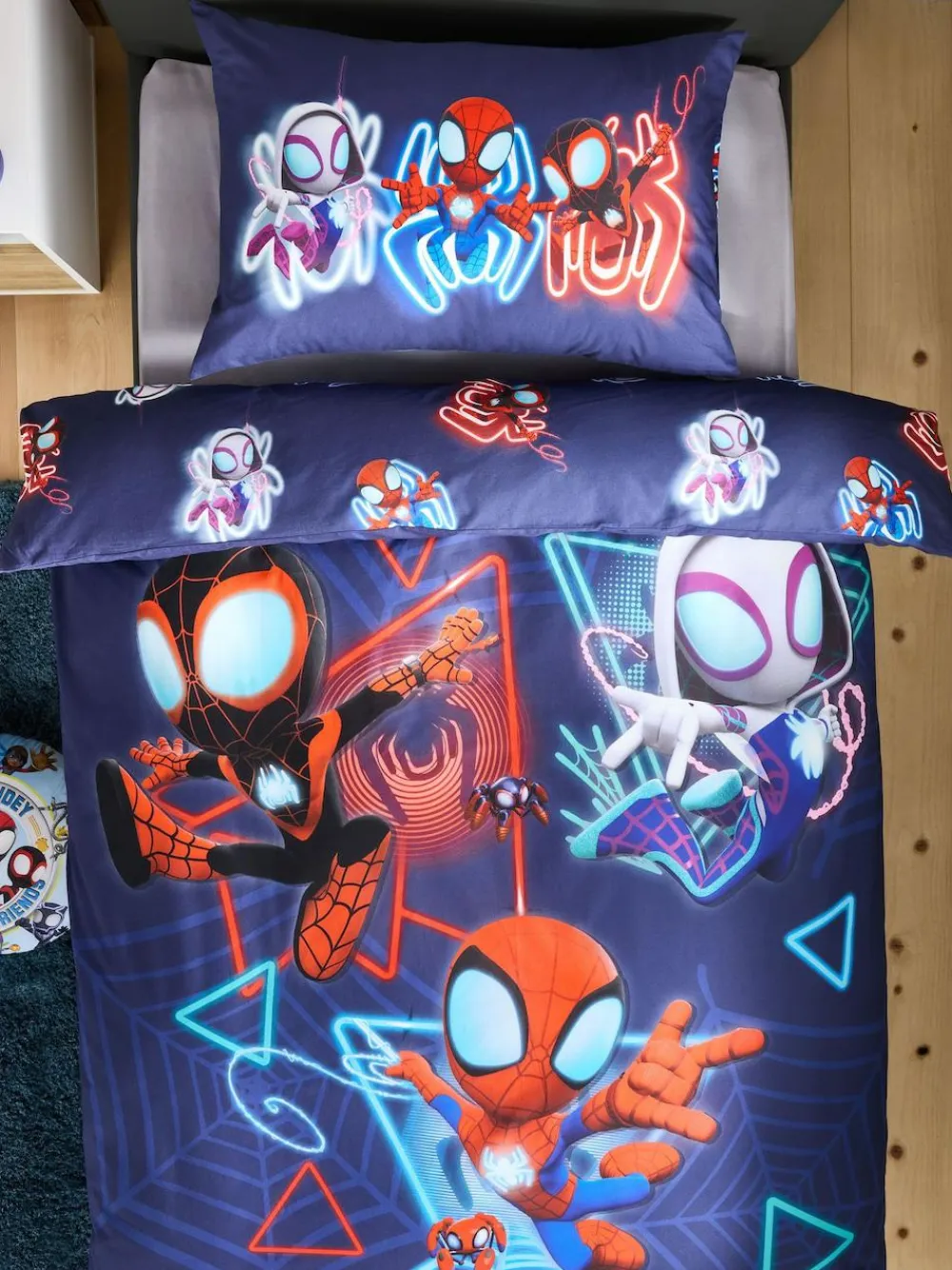 Discount Next Blue Spidey and Friends Duvet Cover and Pillowcase Set