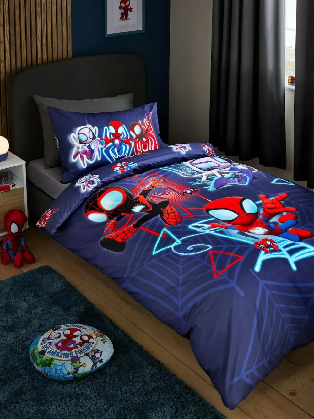 Discount Next Blue Spidey and Friends Duvet Cover and Pillowcase Set