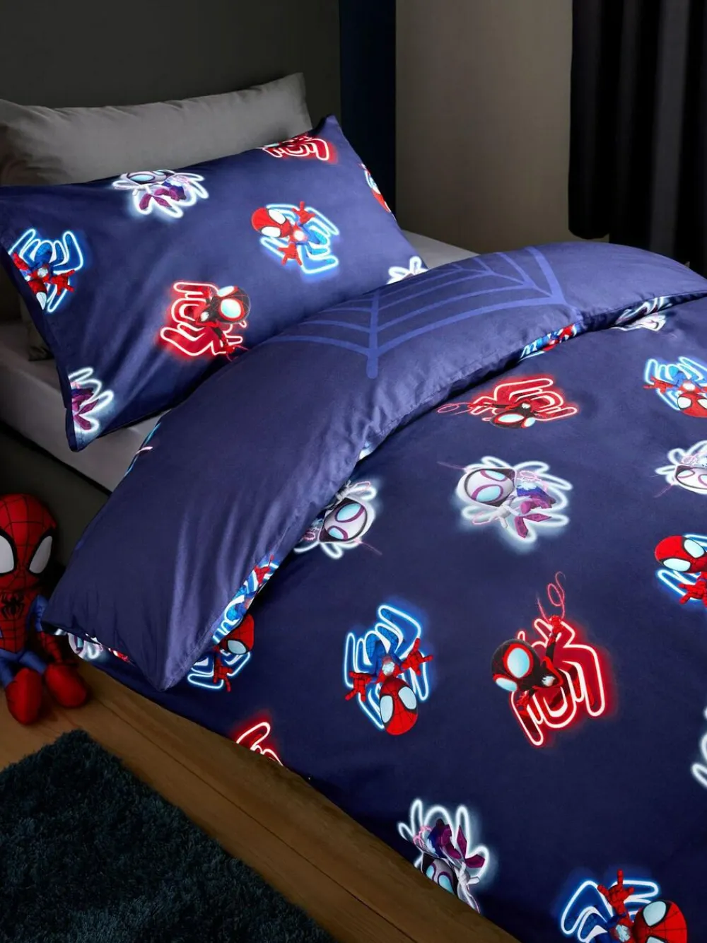 Discount Next Blue Spidey and Friends Duvet Cover and Pillowcase Set