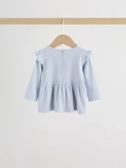 New Next Baby Long Sleeve Frill Top And Leggings Set (0mths-2yrs) Blue Spot