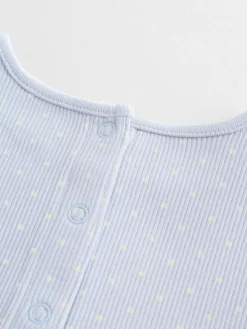 New Next Baby Long Sleeve Frill Top And Leggings Set (0mths-2yrs) Blue Spot