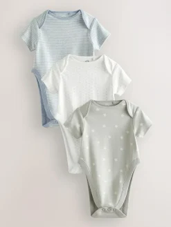 Discount Next Blue Star Baby Hip Dysplasia Short Sleeve Bodysuits 3 Pack
