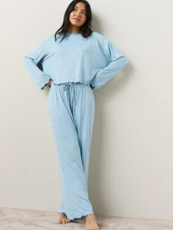 Next Heart Soft Long Sleeve Pyjamas^Women Pyjamas|Nightwear