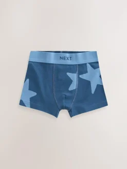 Next Blue Stars & Stripes Junior Pattern Trunks 5 Pack (1.5-16yrs)^BOY Underwear