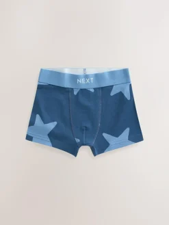 Next Blue Stars & Stripes Junior Pattern Trunks 5 Pack (1.5-16yrs)^BOY Underwear