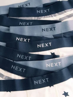 Next Blue Stars and Stripes Trunks 10 Pack (1.5-16yrs)^BOY Underwear