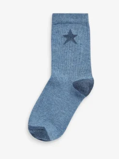 Next Blue Stars Cotton Rich Socks 7 Pack