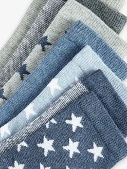 Next Blue Stars Cotton Rich Socks 7 Pack