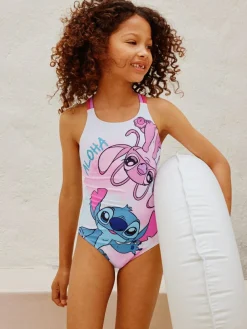 Clearance Next Blue Stitch License Double Strap Swimsuit (3-16yrs)