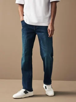 New Next Blue Straight Fit Motionflex Jeans