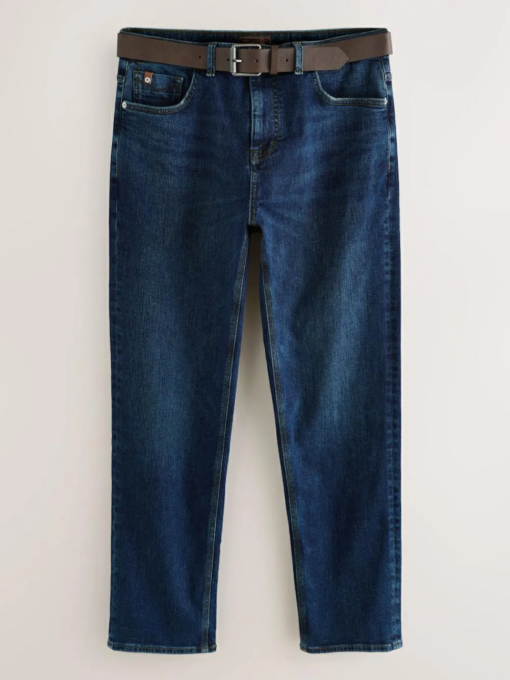 Hot Next Straight Fit Signature Belted Jeans Blue