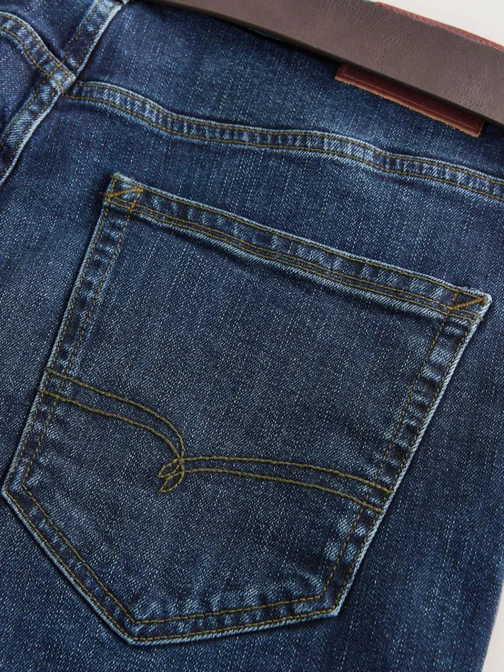 Hot Next Straight Fit Signature Belted Jeans Blue