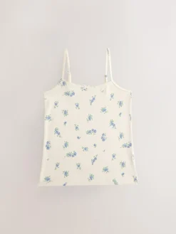 Next Strappy Printed Cami Vests 3 Pack (1.5-16yrs) Blue