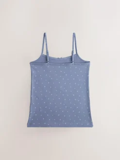 Next Strappy Printed Cami Vests 3 Pack (1.5-16yrs) Blue