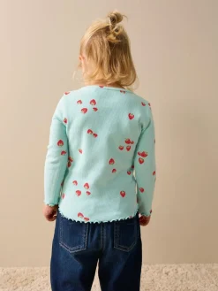 Best Next Blue Strawberry Rib Long Sleeve T-Shirt (3mths-7yrs)