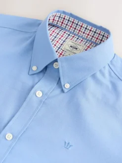 Next Blue Stretch Oxford Long Sleeve Shirt^ Shirts