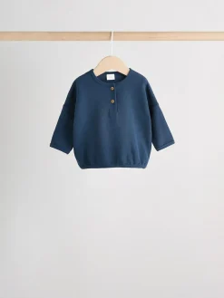 Clearance Next Baby Long Sleeve T-Shirts 4 Pack (0mths-2yrs) Blue Stripe