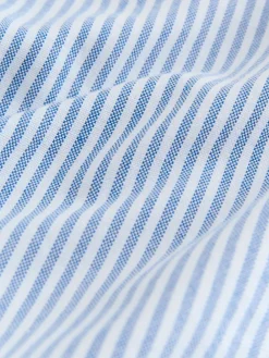 Outlet Next Blue Stripe Embroidered New York Short Sleeve Shirt