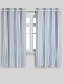 Sale Next Eyelet Blackout Curtains Blue Stripe