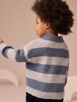 Next Stripe Knitted Rugby Polo Shirt (3mths-7yrs)^BOY Tops|Tops