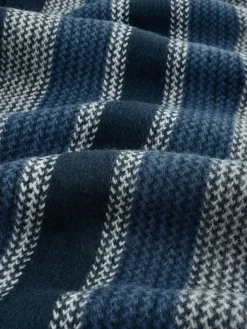 Next Stripe Knitted Scarf Blue