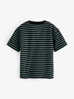Next Blue Stripe Short Sleeve T-Shirts 5 Pack (3mths-7yrs)^BOY T-Shirts