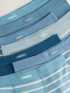 Hot Next Blue Stripe Soft Waistband Trunks 7 Pack (2-16yrs)