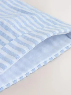 New Next Woven Dungaree and Bodysuit Baby Set (0mths-2yrs) Blue Stripe