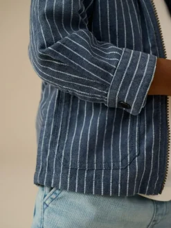 Next Blue Stripe Zip Through Hoodie (3mths-7yrs)^BOY Suits & Vest