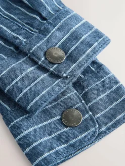 Next Blue Stripe Zip Through Hoodie (3mths-7yrs)^BOY Suits & Vest