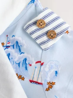 Sale Next Blue Striped Cath Kidston 100% Cotton Baby Dungaree