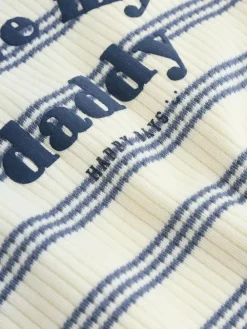 Sale Next Jersey Baby Romper Blue Striped I love my Daddy