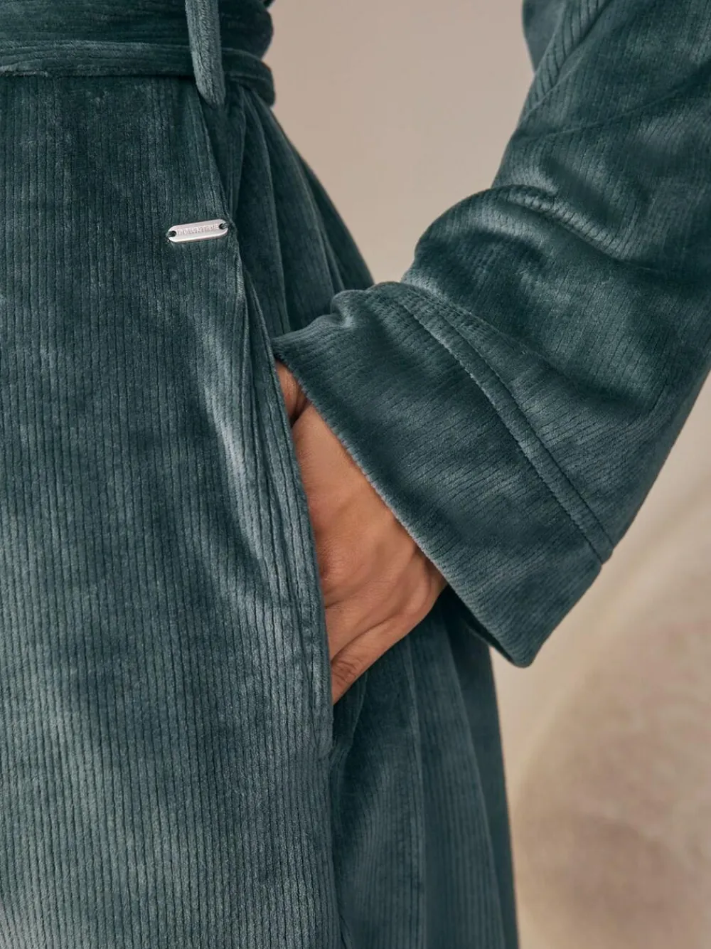 Clearance Next Studio Cosy Ribbed Dressing Gown Blue