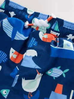 Best Next Blue Sunsafe Rash Vest and Swim Shorts Set (3mths-7yrs)