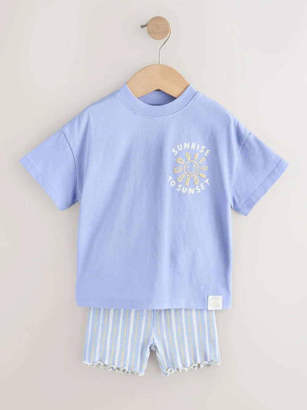 Next Short Sleeve T-Shirt and Cycle Shorts Set (3mths-7yrs)^ Baby Girls|Tops